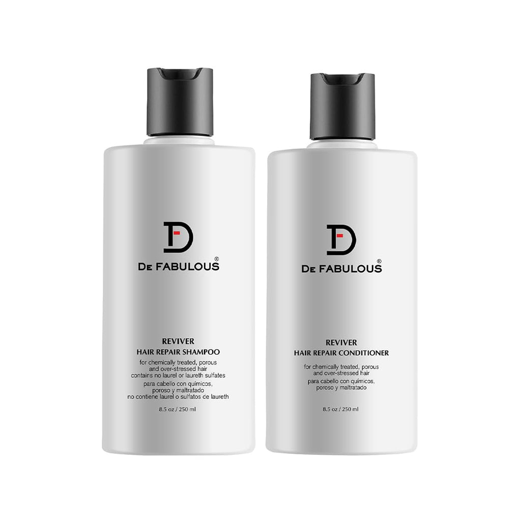 De Fabulous Reviver Hair Repair Shampoo & Conditioner 250ml (Combo Of 2) | Sulphate-Free pH Balanced | All Hair Types
