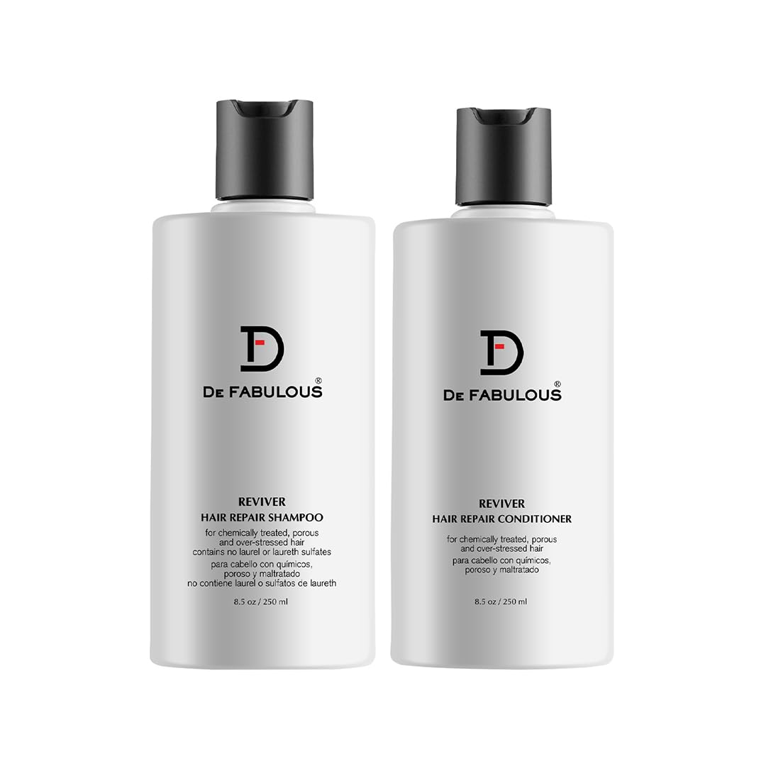 De Fabulous Reviver Hair Repair Shampoo & Conditioner 250ml (Combo Of 2) | Sulphate-Free pH Balanced | All Hair Types