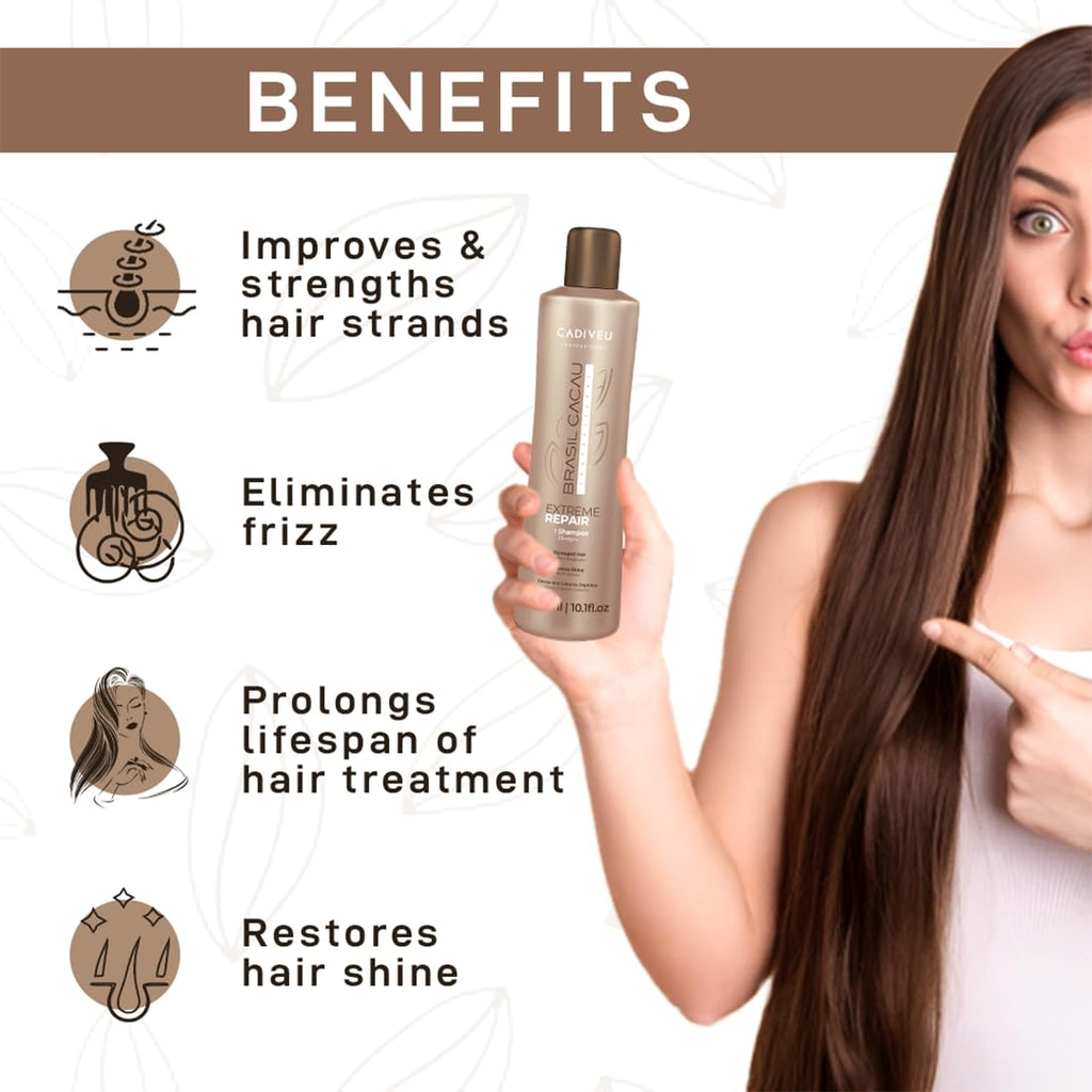 Cadiveu Brasil Cacau Extreme Repair Shampoo For Damaged Hair