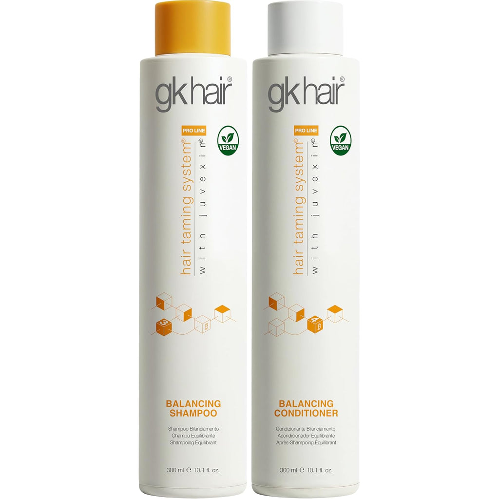 GK Hair Global Keratin Balancing Shampoo And Conditioner 300ml For Oily Hair For Women Hair Restores Scalp pH Level - Sulfate And Paraben Free