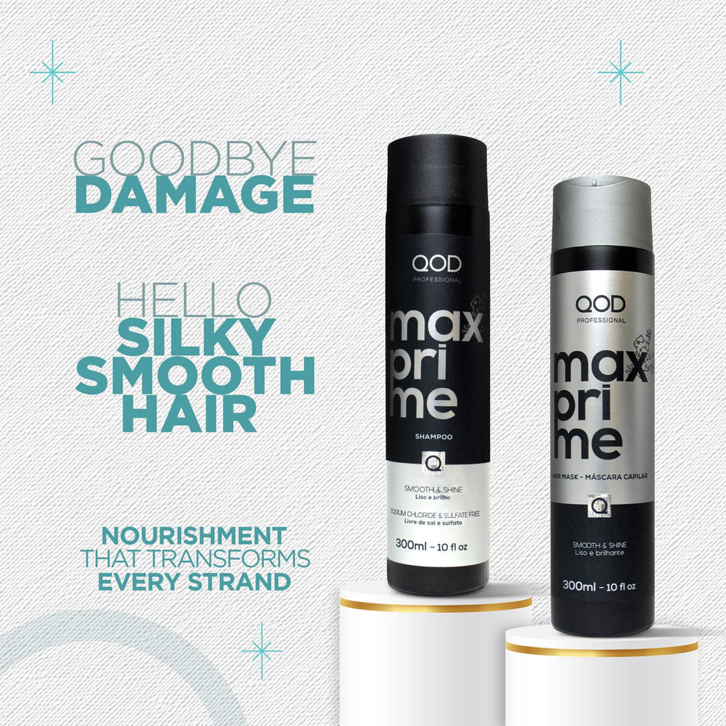Qod Professional Max Prime After Treatment Shampoo & Hair Mask 300Ml | Sulphate Free | Sodium Chloride Free